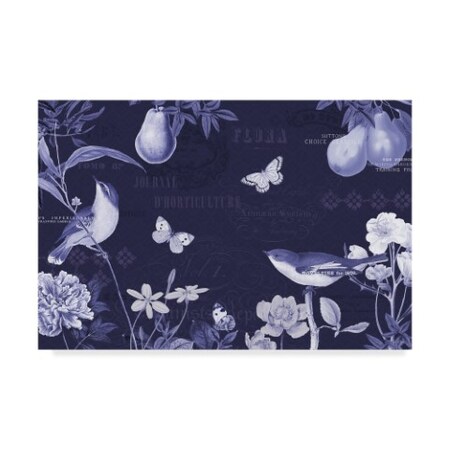 Trademark Fine Art Katie Pertiet 'Botanical Blue Iv' Canvas Art, 16x24 WAP06459-C1624GG